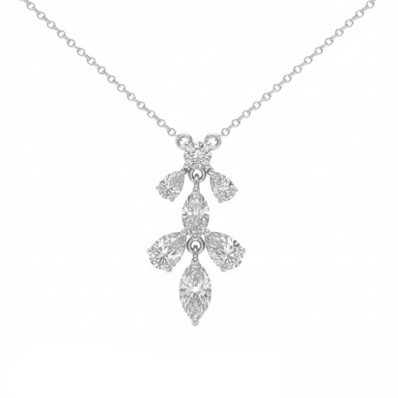 1.00ct 14K White Gold Lab Grown Diamond Necklace 18"