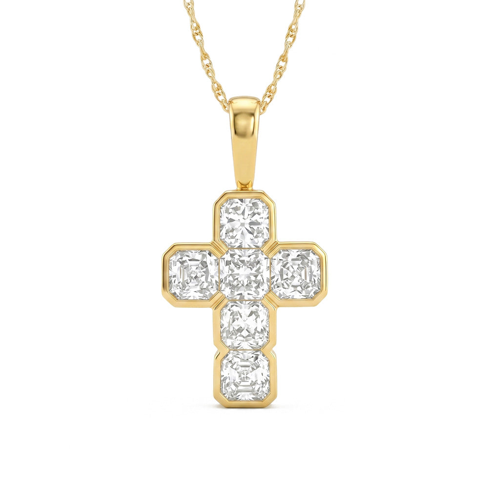1.44ct 14K Yellow Gold  Diamond Necklace 18"