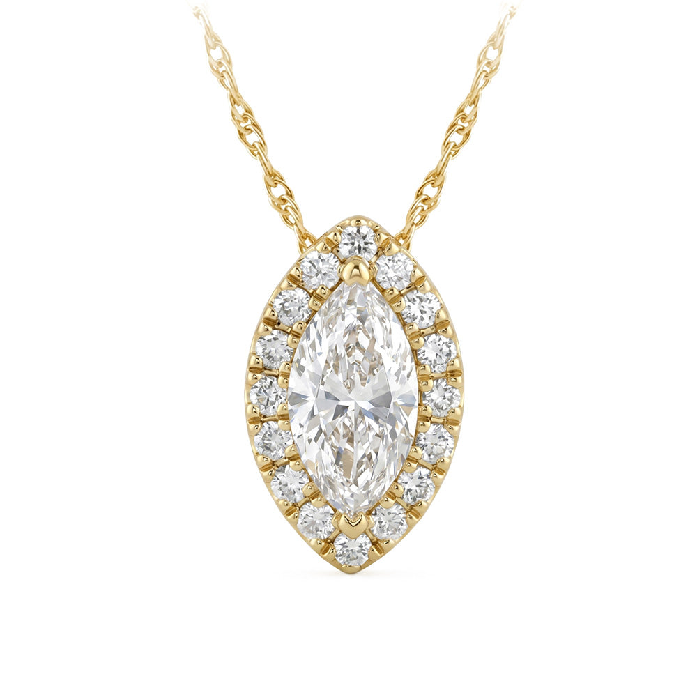 0.65ct 14K Yellow Gold  Diamond Necklace 18"