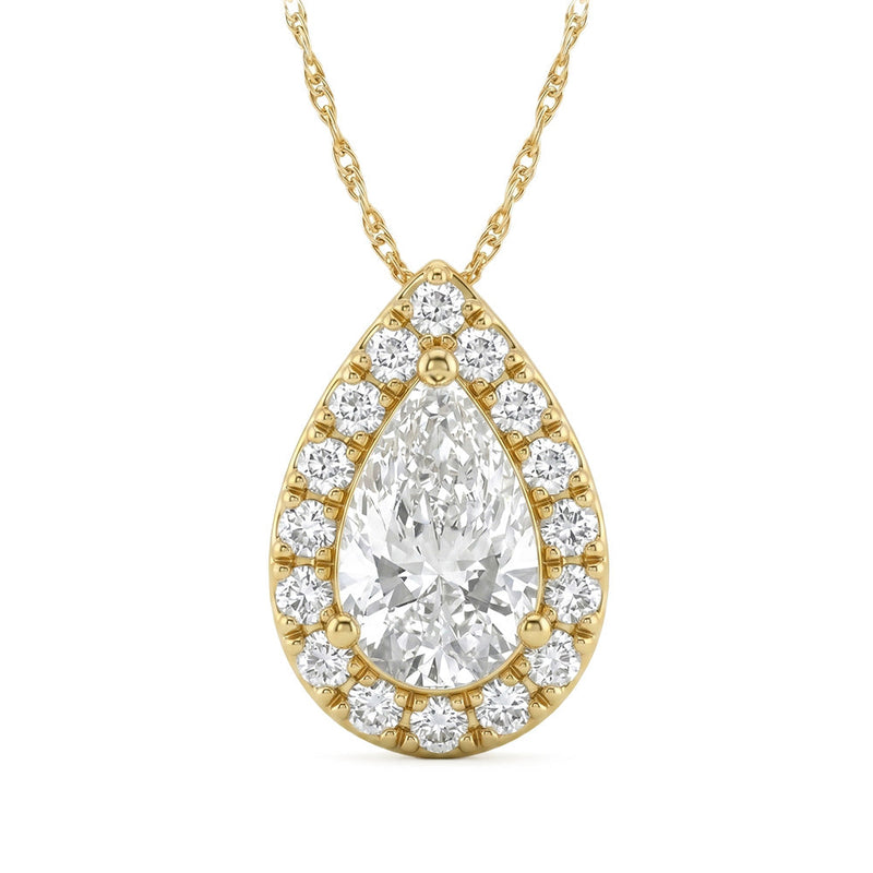 0.65ct 14K Yellow Gold Lab Grown Diamond Necklace 18"