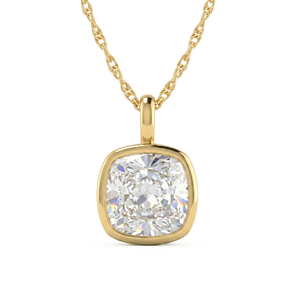 3.03ct 14K Yellow Gold  Diamond Necklace 18"