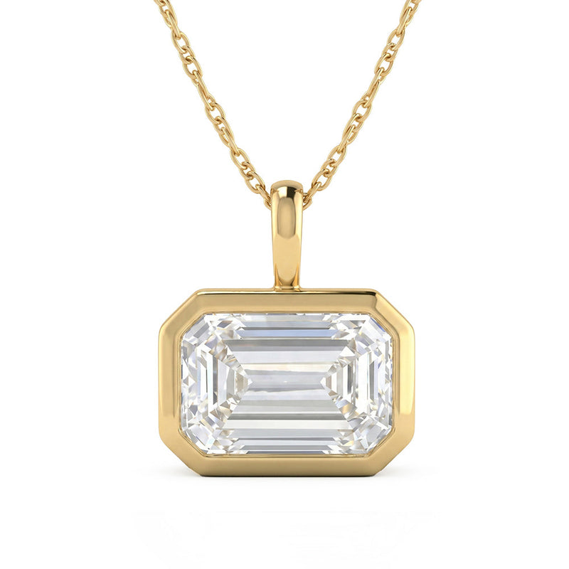 3.03ct 14K Yellow Gold Lab Grown Diamond Necklace 18"