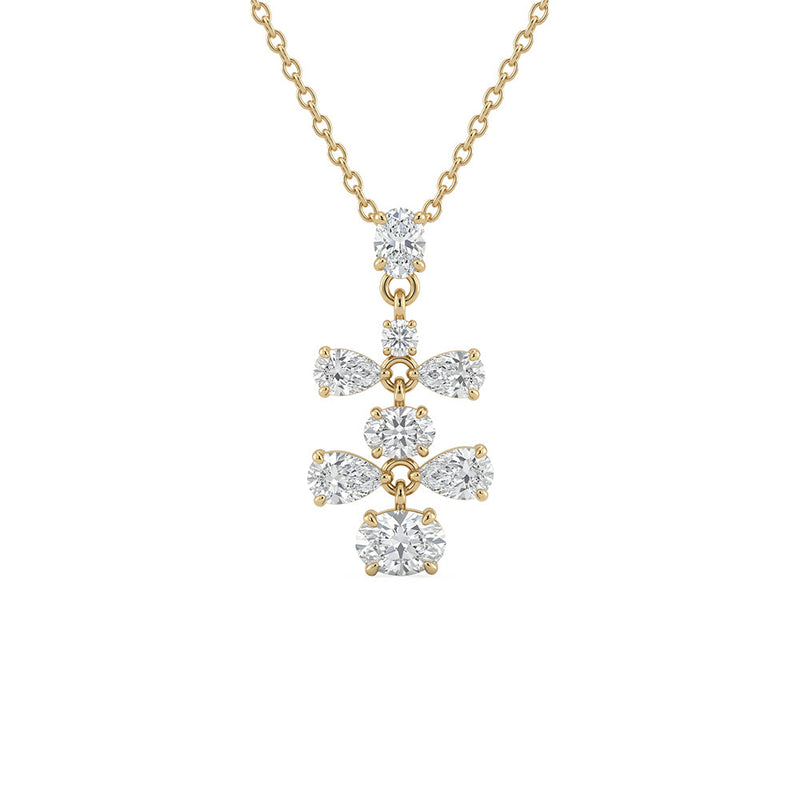1.02ct 14K Yellow Gold Lab Grown Diamond Necklace 18"