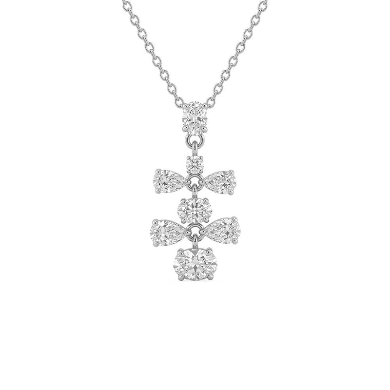 0.98ct 14K White Gold Lab Grown Diamond Necklace 18"
