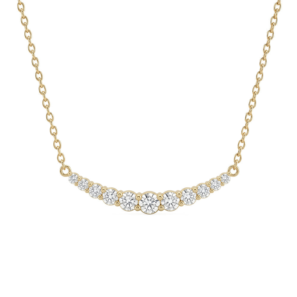 .53ct 14K Yellow Gold  Diamond Necklace 18"