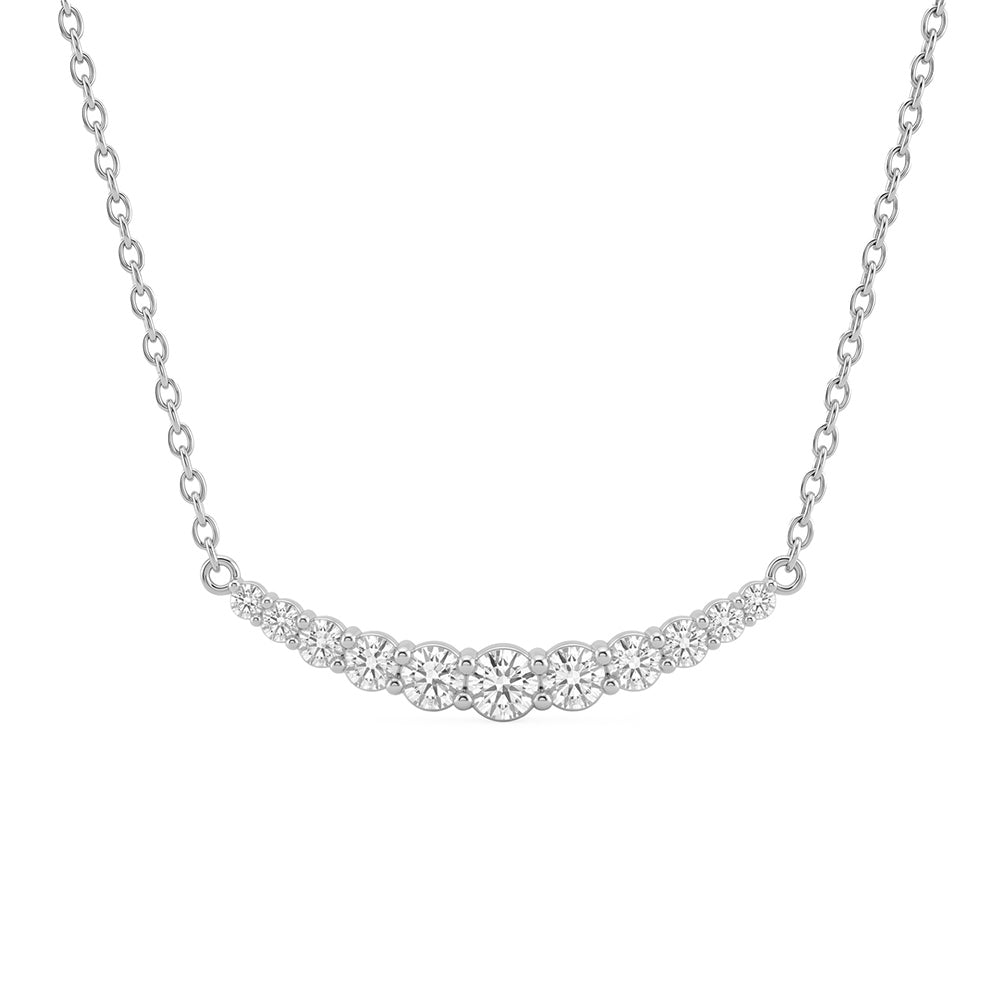 .53ct 14K White Gold  Diamond Necklace 18"