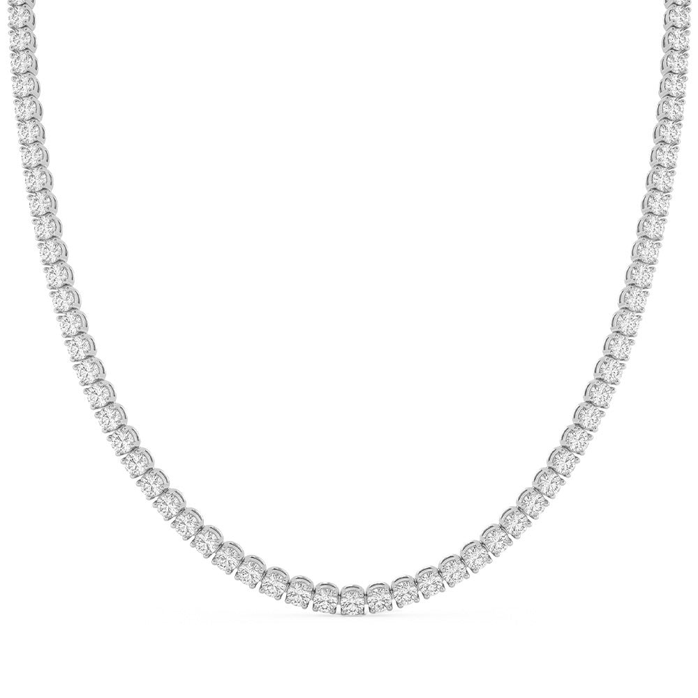 24.17ct 14K White Gold  Diamond Necklace 16"