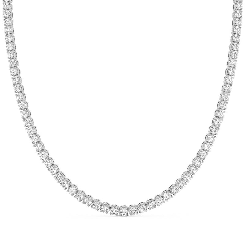 24.17ct 14K White Gold Lab Grown Diamond Necklace 16"