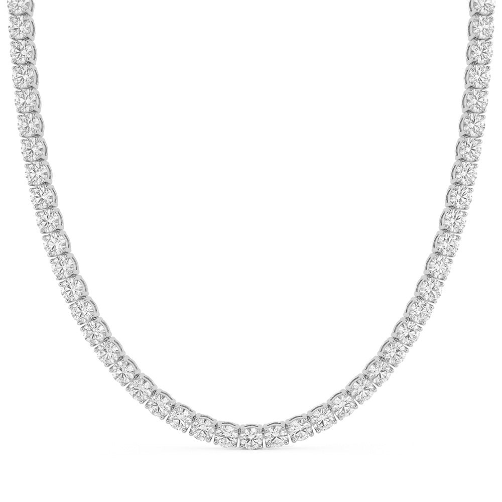35.92ct 14K White Gold  Diamond Necklace 16"