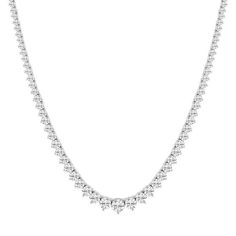5.50ct 14K White Gold Lab Grown Diamond Necklace 16"