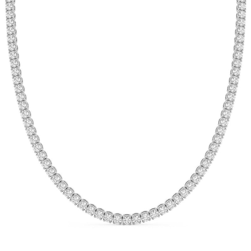 9.13ct 14K White Gold Lab Grown Diamond Necklace 16"