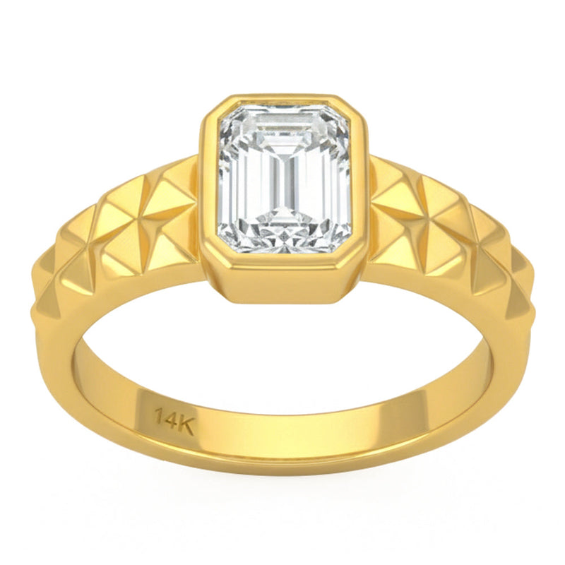 1.52ct 14K Yellow Gold Lab Grown Diamond Ring Size 6.5