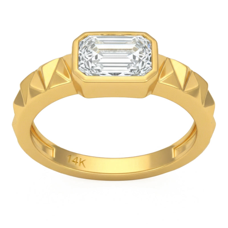 1.54ct 14K Yellow Gold Lab Grown Diamond Ring Size 6.5
