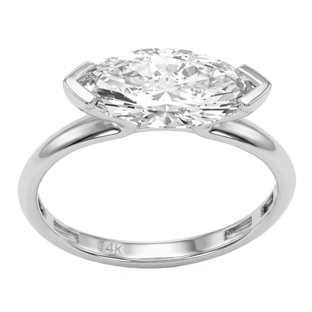 2.02ct 14K White Gold  Diamond Ring Size 6.5
