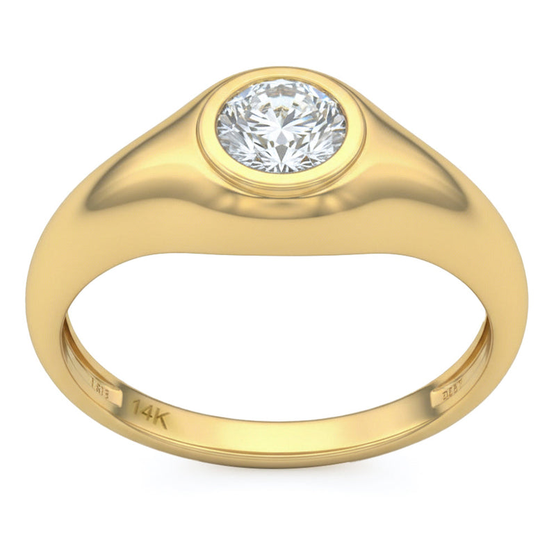 1.05ct 14K Yellow Gold Lab Grown Diamond Ring Size 6.5