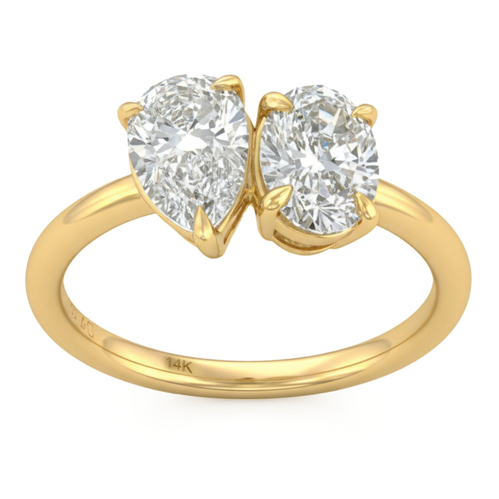 2.03ct 14K Yellow Gold  Diamond Ring Size 6.5