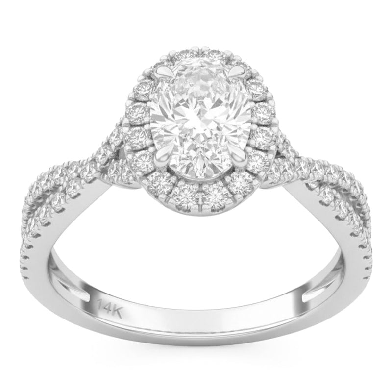 1.52ct 14K White Gold Lab Grown Diamond Ring Size 6.5