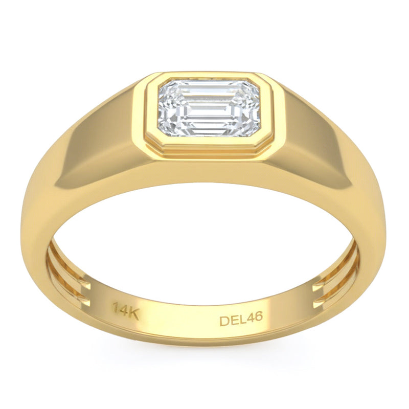1.03ct 14K Yellow Gold Lab Grown Diamond Ring Size 6.5