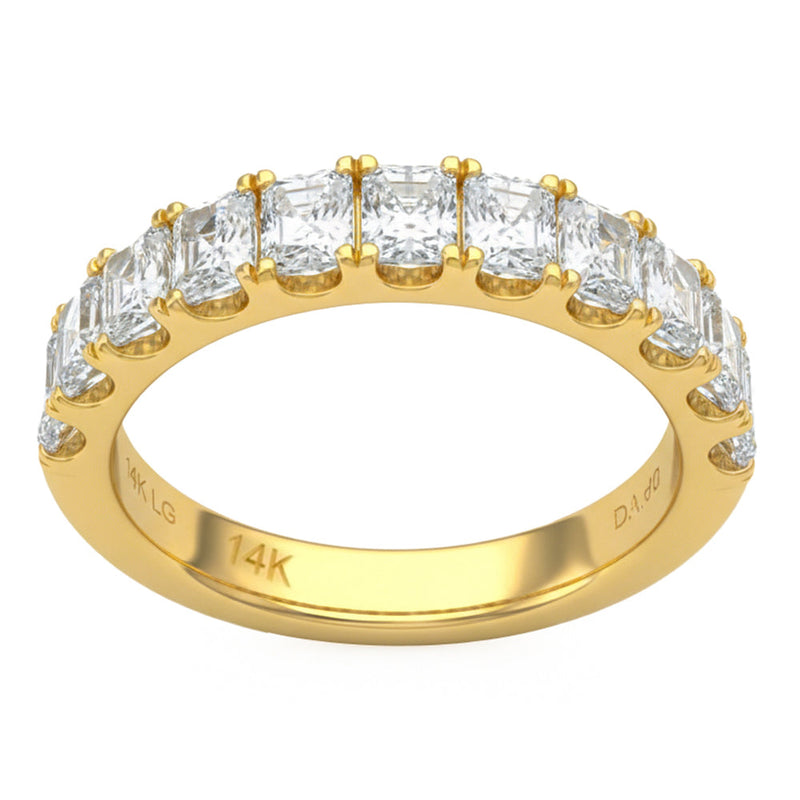2.20ct 14K Yellow Gold Lab Grown Diamond Ring Size 6.5