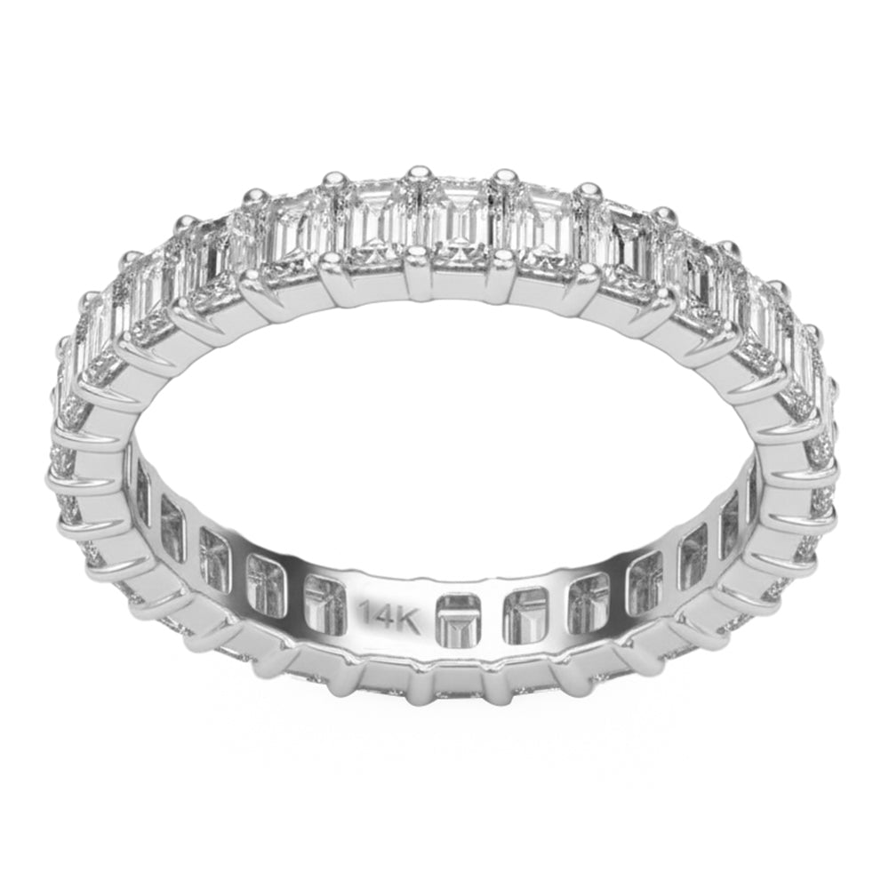 2.98ct 14K White Gold  Diamond Ring Size 6.5
