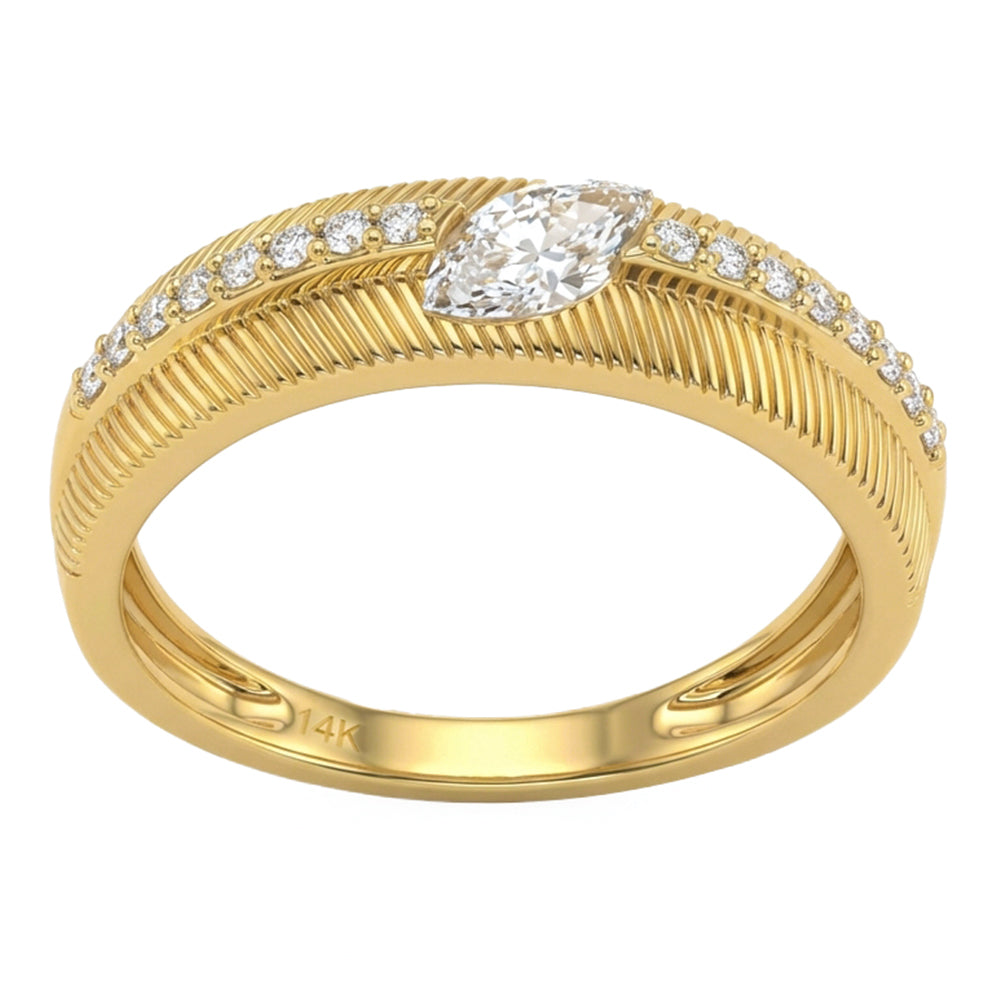 .36ct 14K Yellow Gold  Diamond Ring Size 6.5