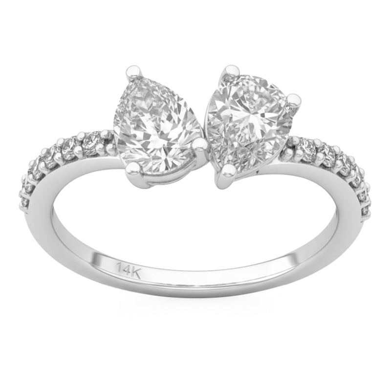 1.54ct 14K White Gold Lab Grown Diamond Ring Size 6.5