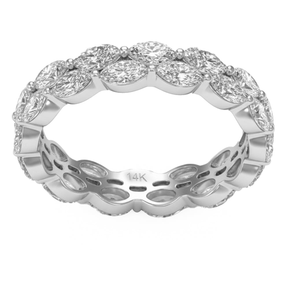 2.24ct 14K White Gold  Diamond Ring Size 6.5