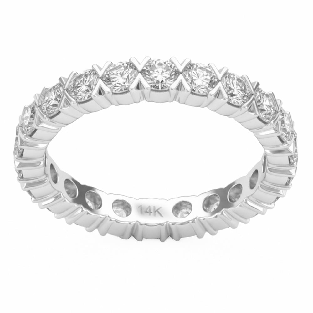 2.00ct 14K White Gold  Diamond Ring Size 6.5