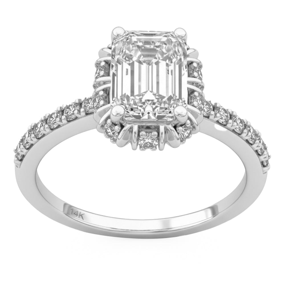 2.49ct 14K White Gold  Diamond Ring Size 6.5