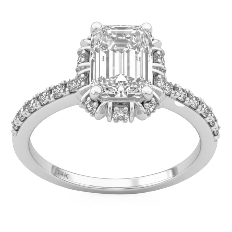 2.49ct 14K White Gold Lab Grown Diamond Ring Size 6.5