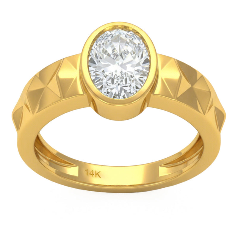 1.54ct 14K Yellow Gold Lab Grown Diamond Ring Size 6.5