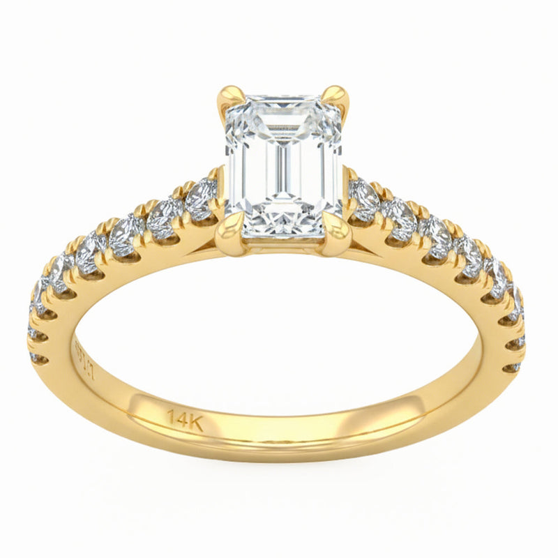 1.52ct 14K Yellow Gold Lab Grown Diamond Ring Size 6.5