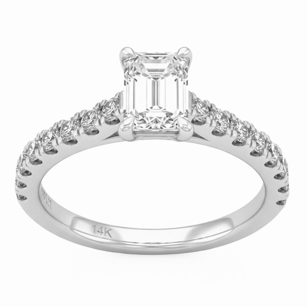 1.54ct 14K White Gold  Diamond Ring Size 6.5