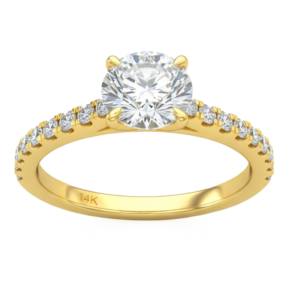 1.54ct 14K Yellow Gold  Diamond Ring Size 6.5