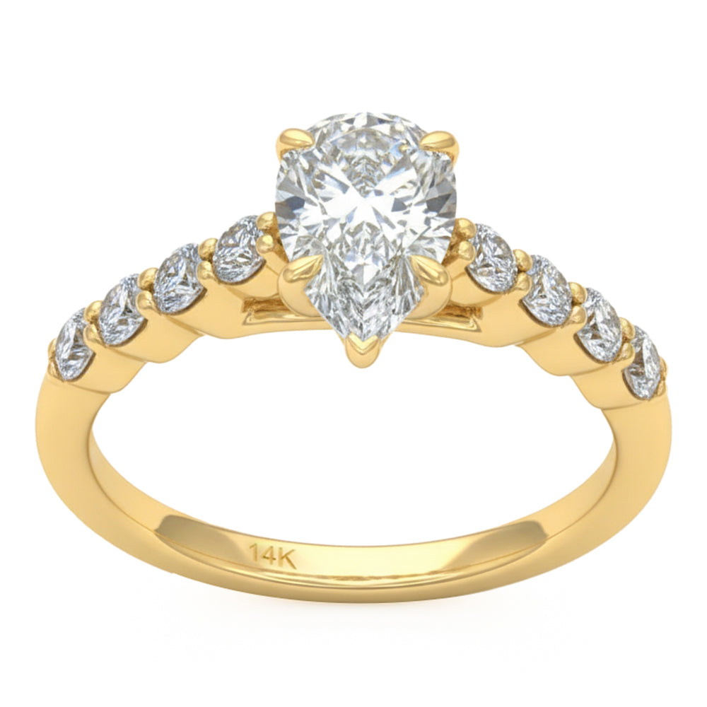 1.53ct 14K Yellow Gold  Diamond Ring Size 6.5