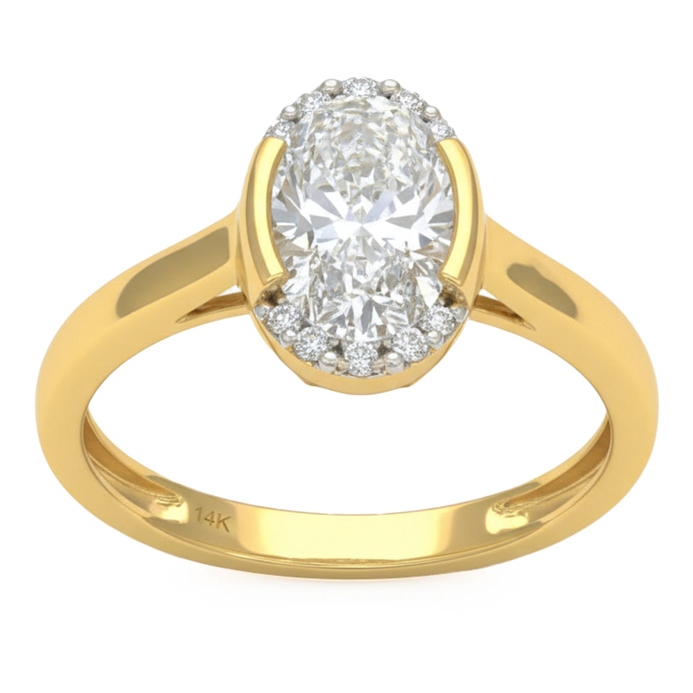 1.63ct 14K Yellow Gold  Diamond Ring Size 6.5