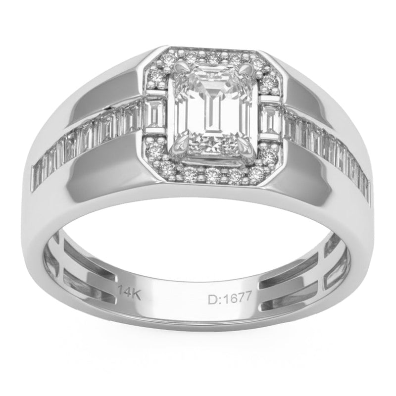 01.55ct 14K White Gold Lab Grown Diamond Ring Size 6.5