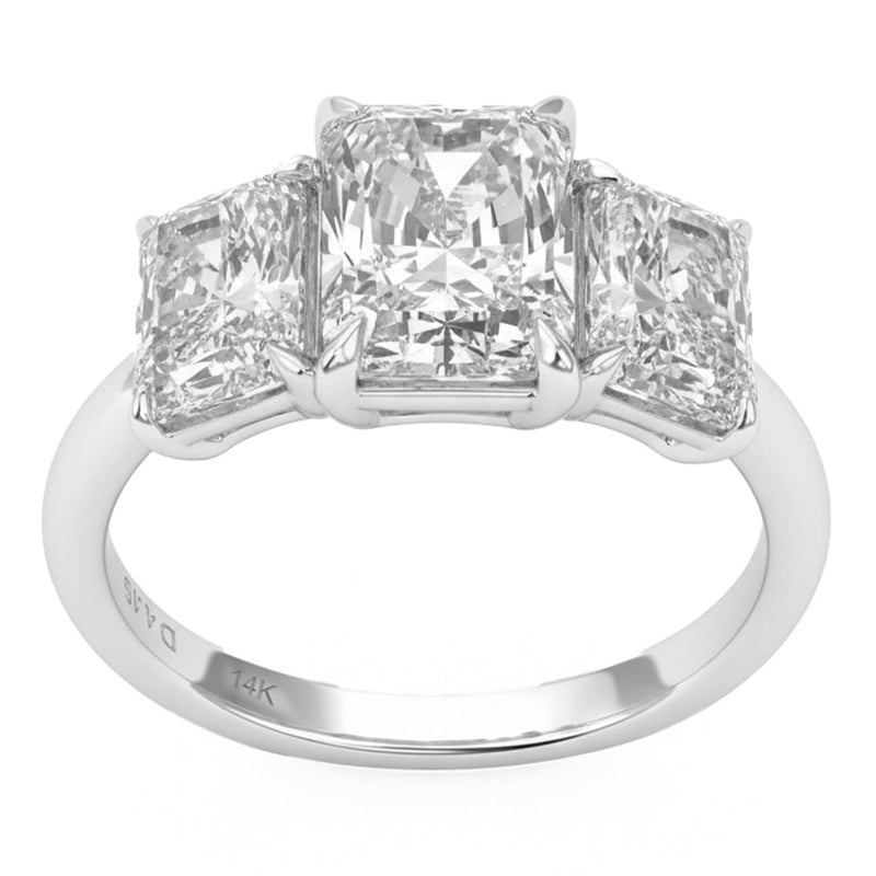 4.07ct 14K White Gold Lab Grown Diamond Ring Size 6.5