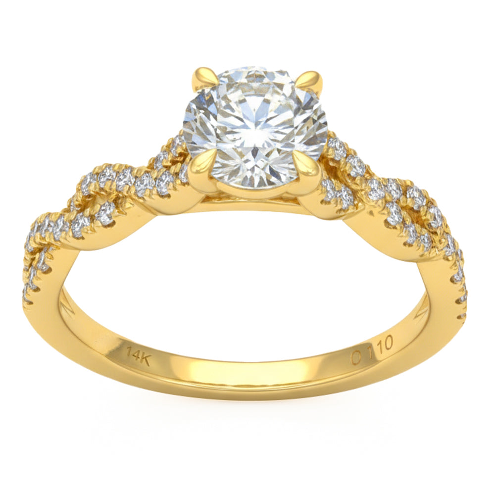 1.32ct 14K Yellow Gold  Diamond Ring Size 6.5