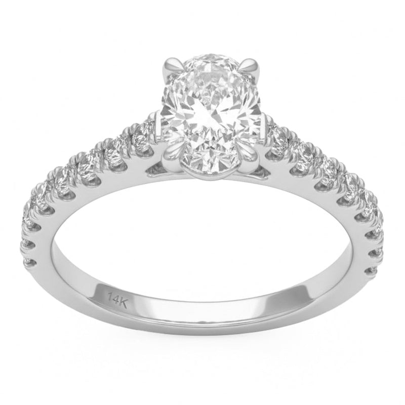 1.52ct 14K White Gold Lab Grown Diamond Ring Size 6.5