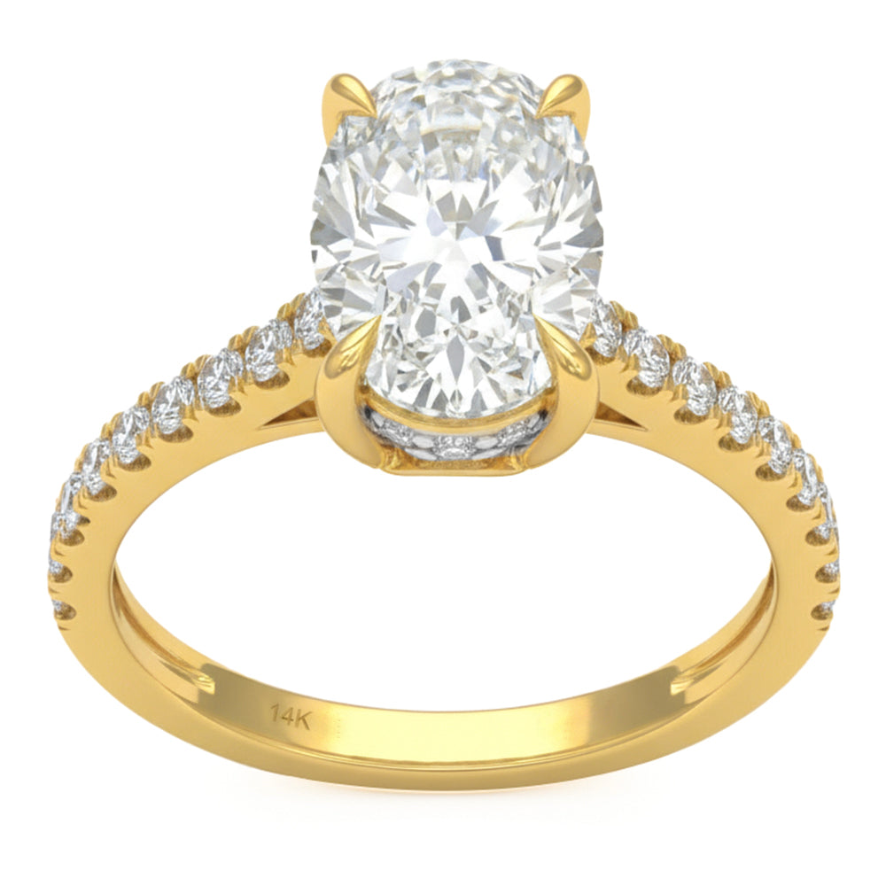 2.49ct 14K Yellow Gold  Diamond Ring Size 6.5