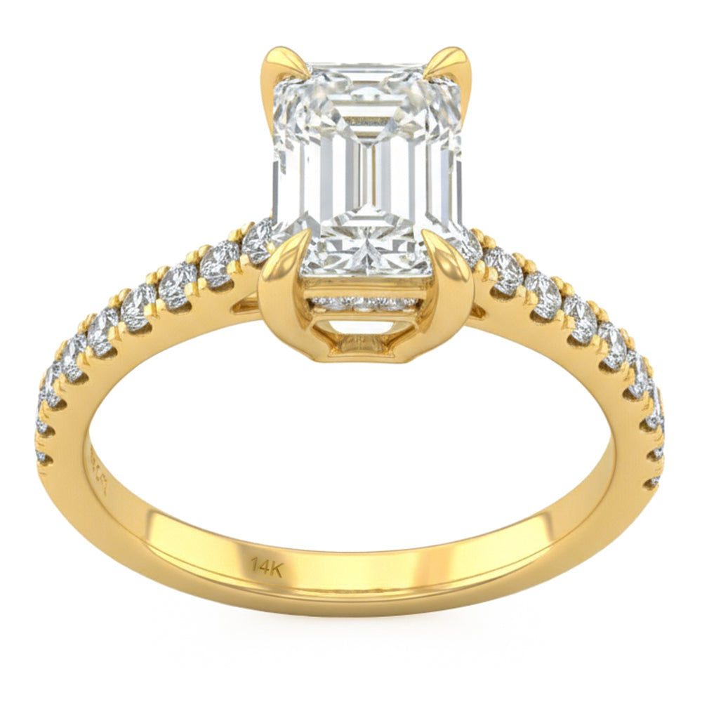 2.49ct 14K Yellow Gold  Diamond Ring Size 6.5