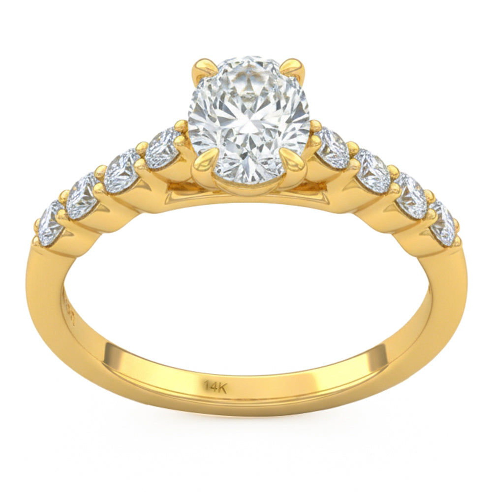 1.55ct 14K Yellow Gold  Diamond Ring Size 6.5