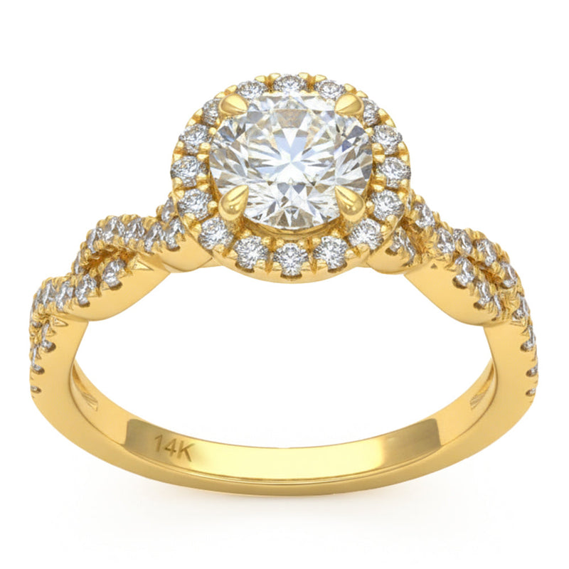 1.51ct 14K Yellow Gold Lab Grown Diamond Ring Size 6.5