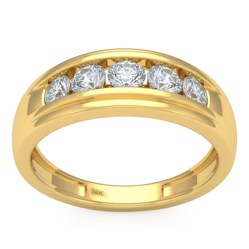 1.01ct 14K Yellow Gold Lab Grown Diamond Ring Size 6.5