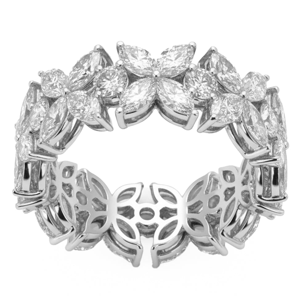 3.76ct 14K White Gold  Diamond Ring Size 6.5