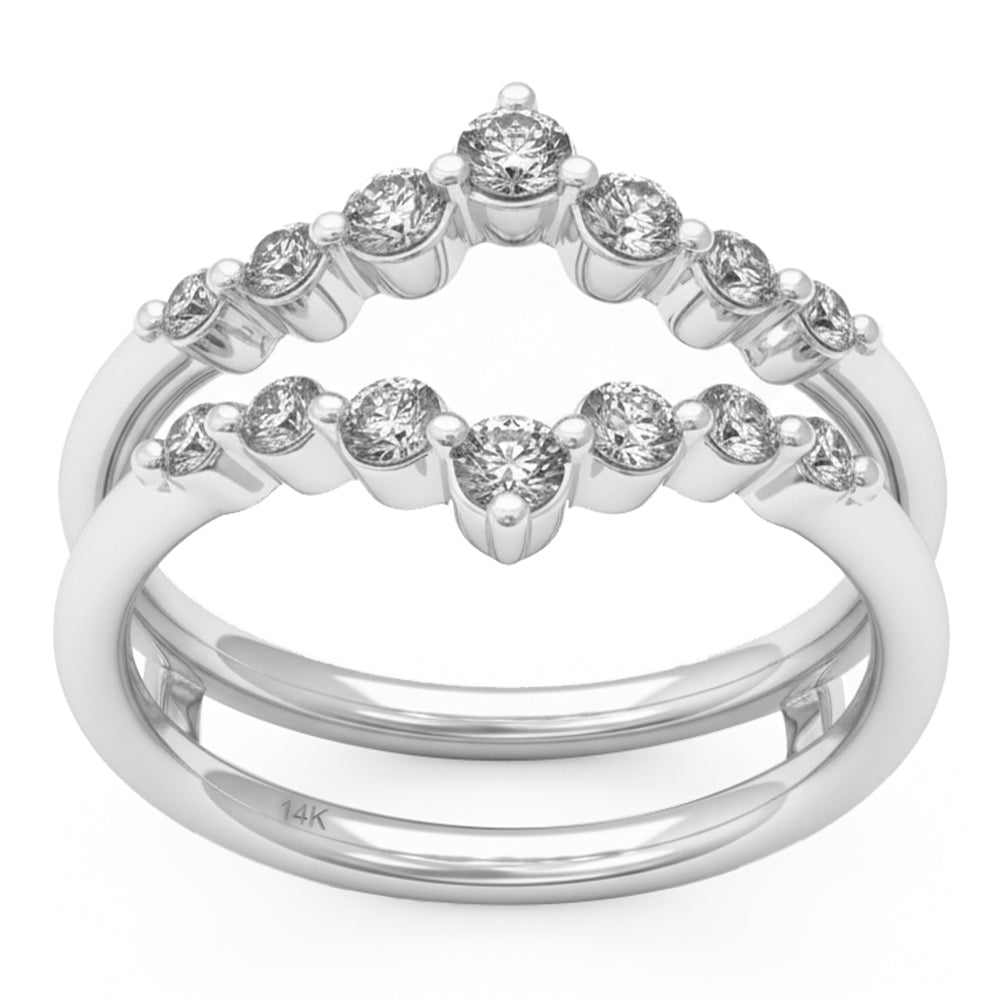 .48ct 14K White Gold  Diamond Ring Size 6.5