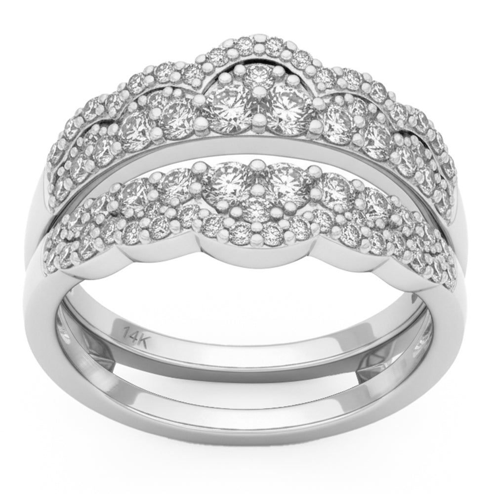 1.01ct 14K White Gold  Diamond Ring Size 6.5