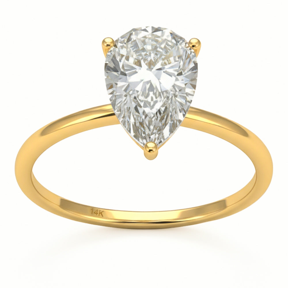 2.00ct 14K Yellow Gold  Diamond Ring Size 6.5