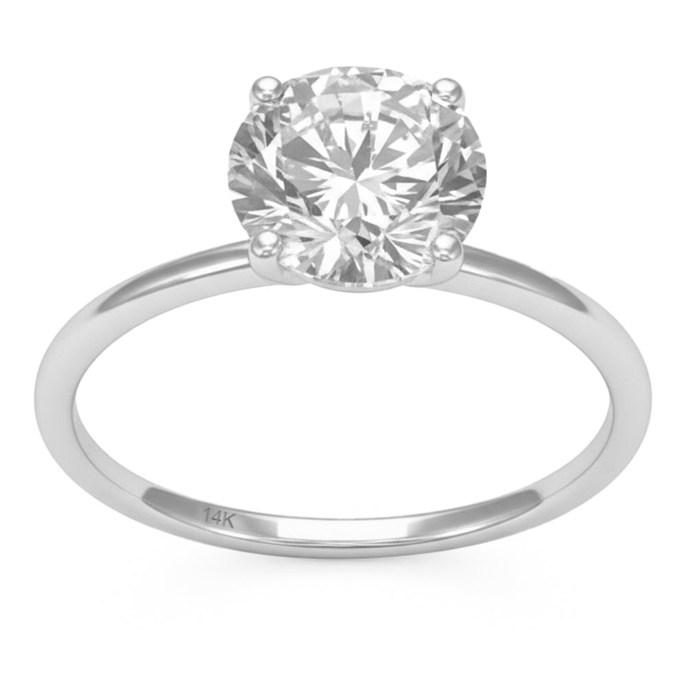 2.00ct 14K White Gold  Diamond Ring Size 6.5
